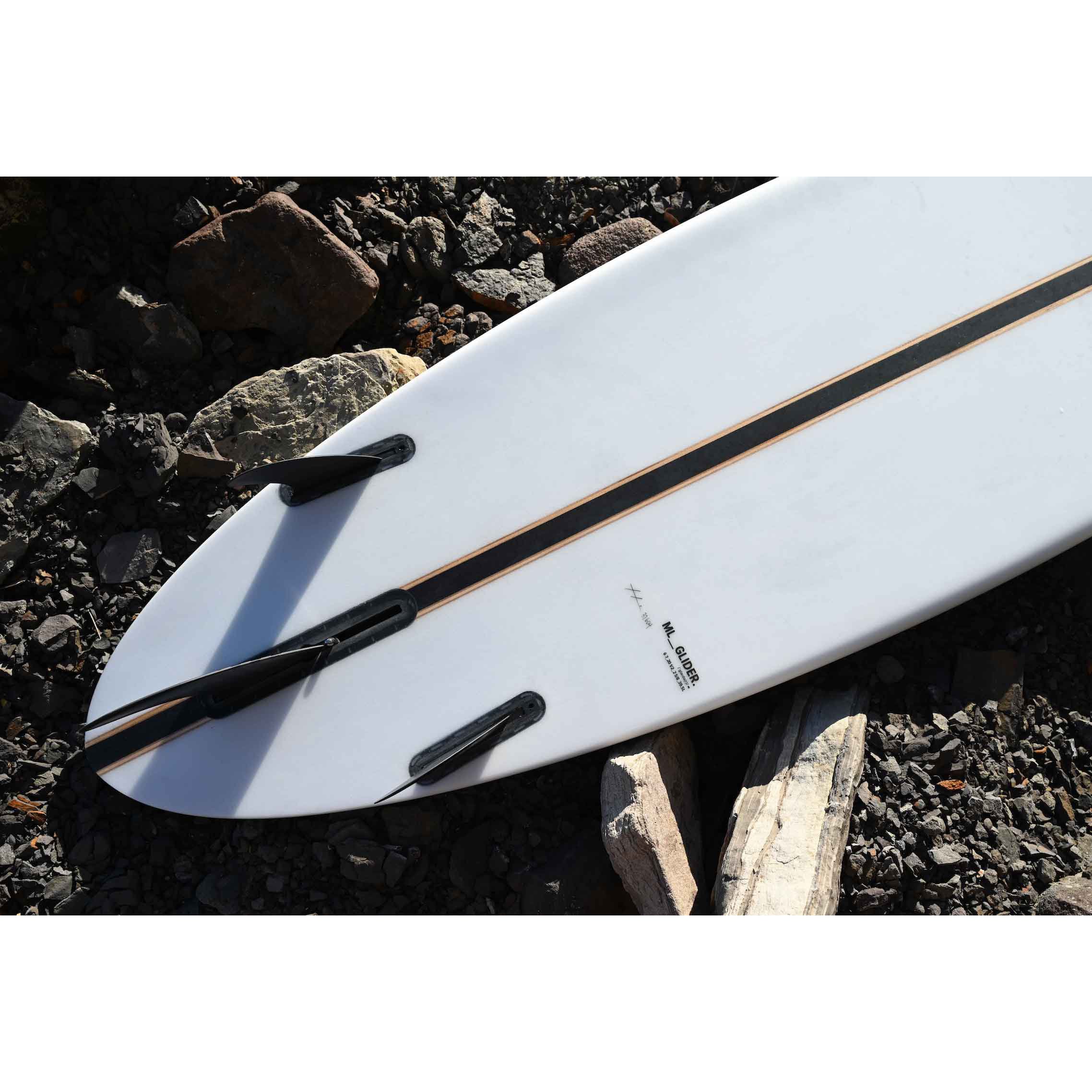 Haydenshapes Mid Length Glider 8'1 Surfboard - Premium PU Construction with FCS2 Fin System - Perfect for Small to Medium Waves and Cruising