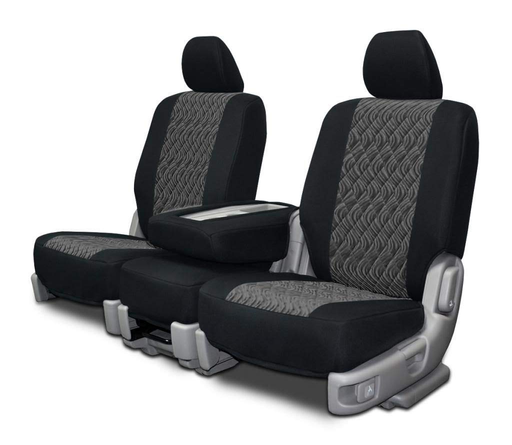 Custom Fit Infiniti G37 Front Low Back Seat Covers - Premium Charcoal NeoDiamond Fabric - Perfect for Car Interior Protection & Style Enhancement