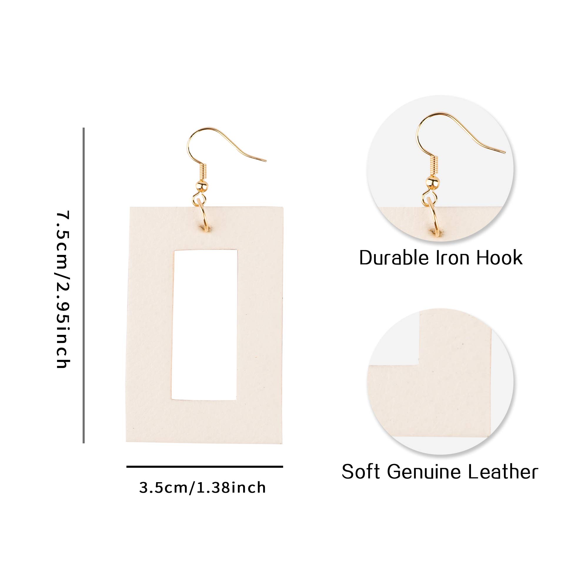 Stylish Lightweight Leather Dangle Earrings for Women - Trendy Drop Earrings for Girls, Perfect Gift for Her - Ideal for Parties, Weddings & Everyday Wear