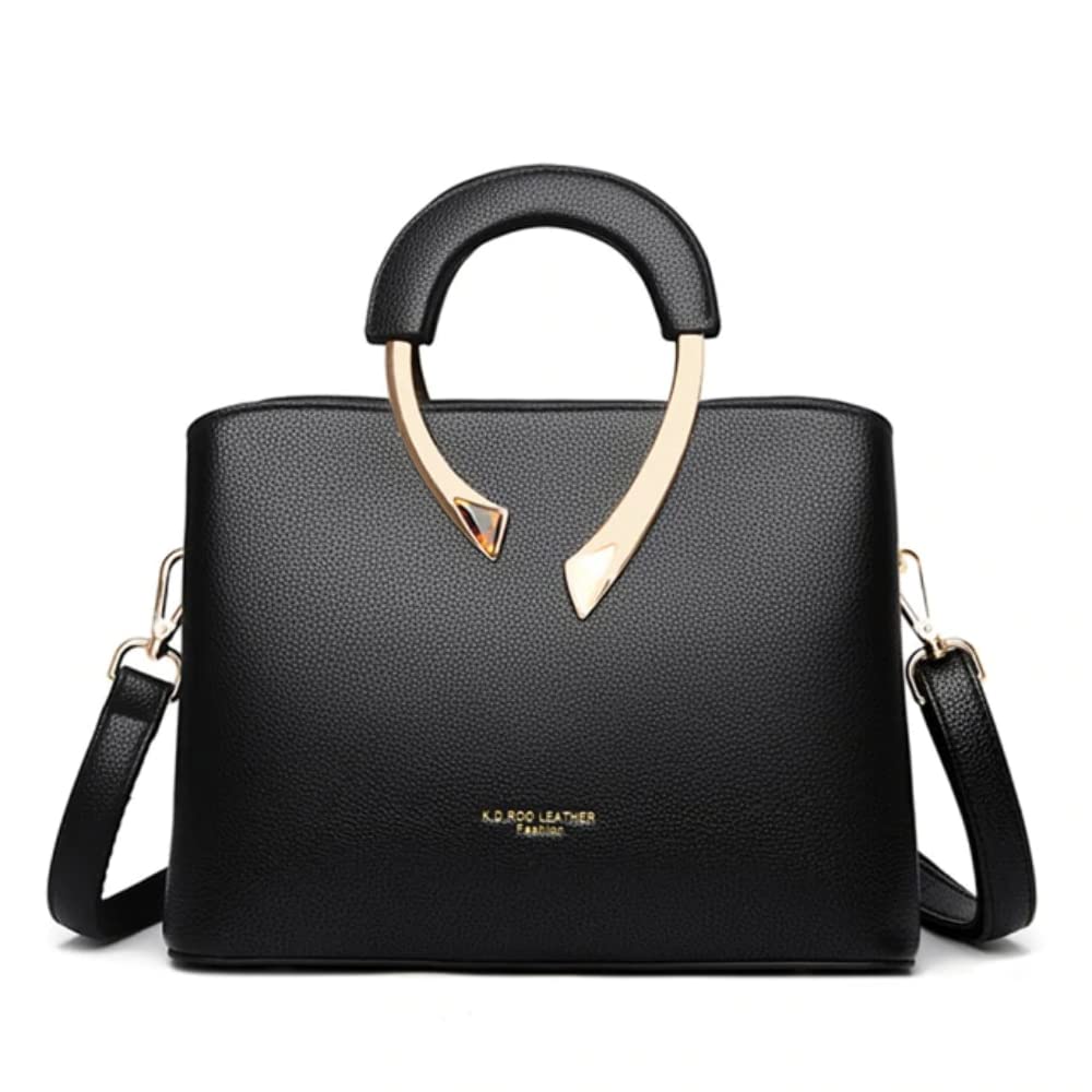 GENUINE VANDERWAH Leather Tote Bag for Women - Luxury Designer Handbag with Crossbody & Shoulder Strap - Perfect for Work, Travel & Everyday Use