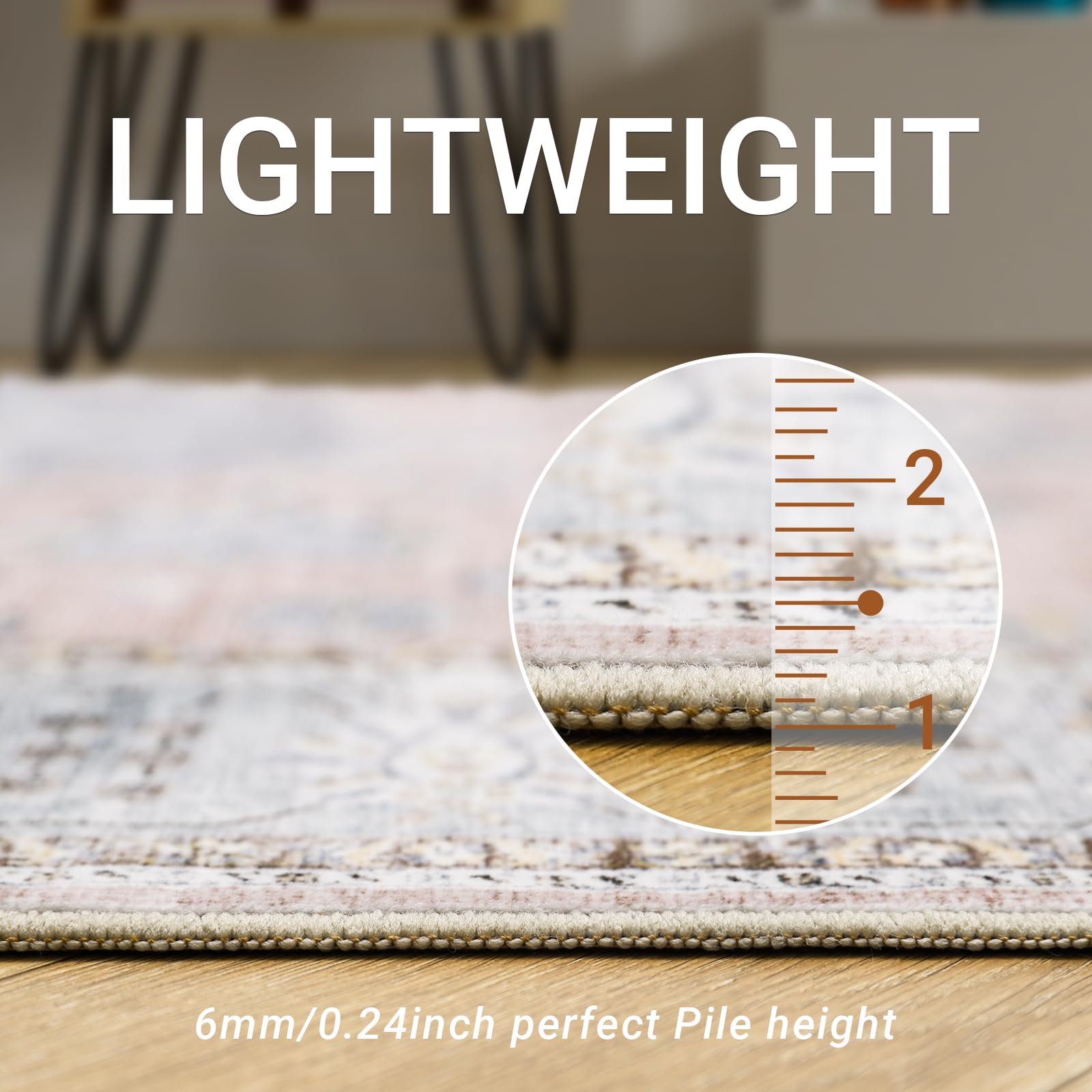 5x7 Red Area Rugs - Soft Non-Slip Living Room Rug, Bedroom Carpet for Home Decor - Perfect for Cozy Spaces, Dorm Rooms & Office Flooring