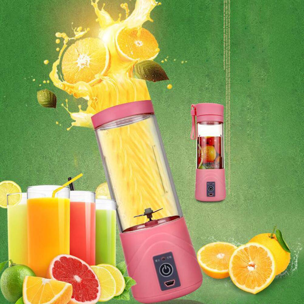 Portable USB Electric Juicer Cup - 401ml Mini Juice Blender for Smoothies, Shakes & Healthy Drinks - Perfect Travel, Office & Home Use - Small Electrical Gift Idea