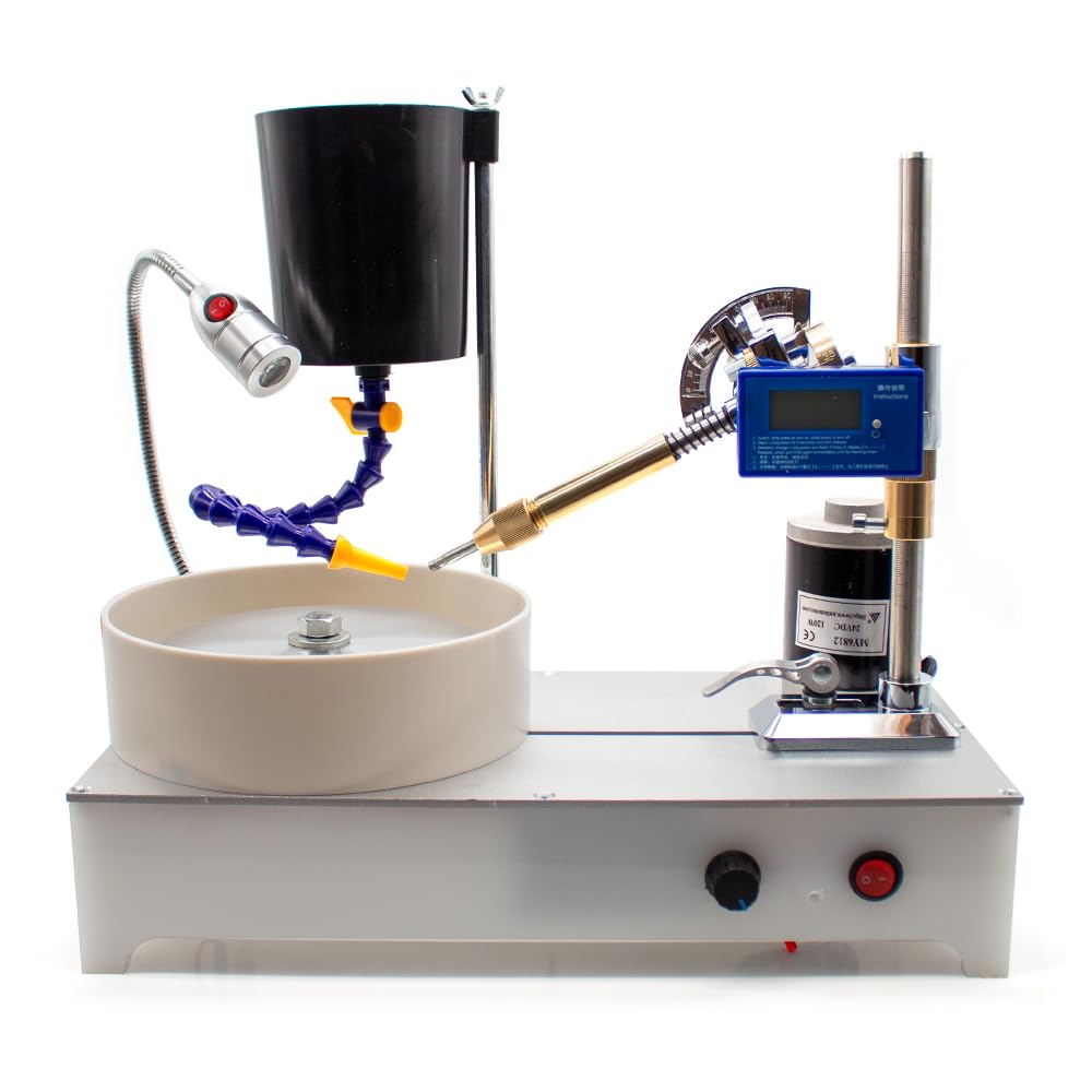 Gemstone Grinding Faceting Machine 120W 2800RPM with Digital Display - Jewelry Polisher & Lapidary Equipment for Faceted Gem Cutting, Flat Grinding - Perfect for DIY Jewelry Making, Stone Polishing, and Professional Gemstone Crafting