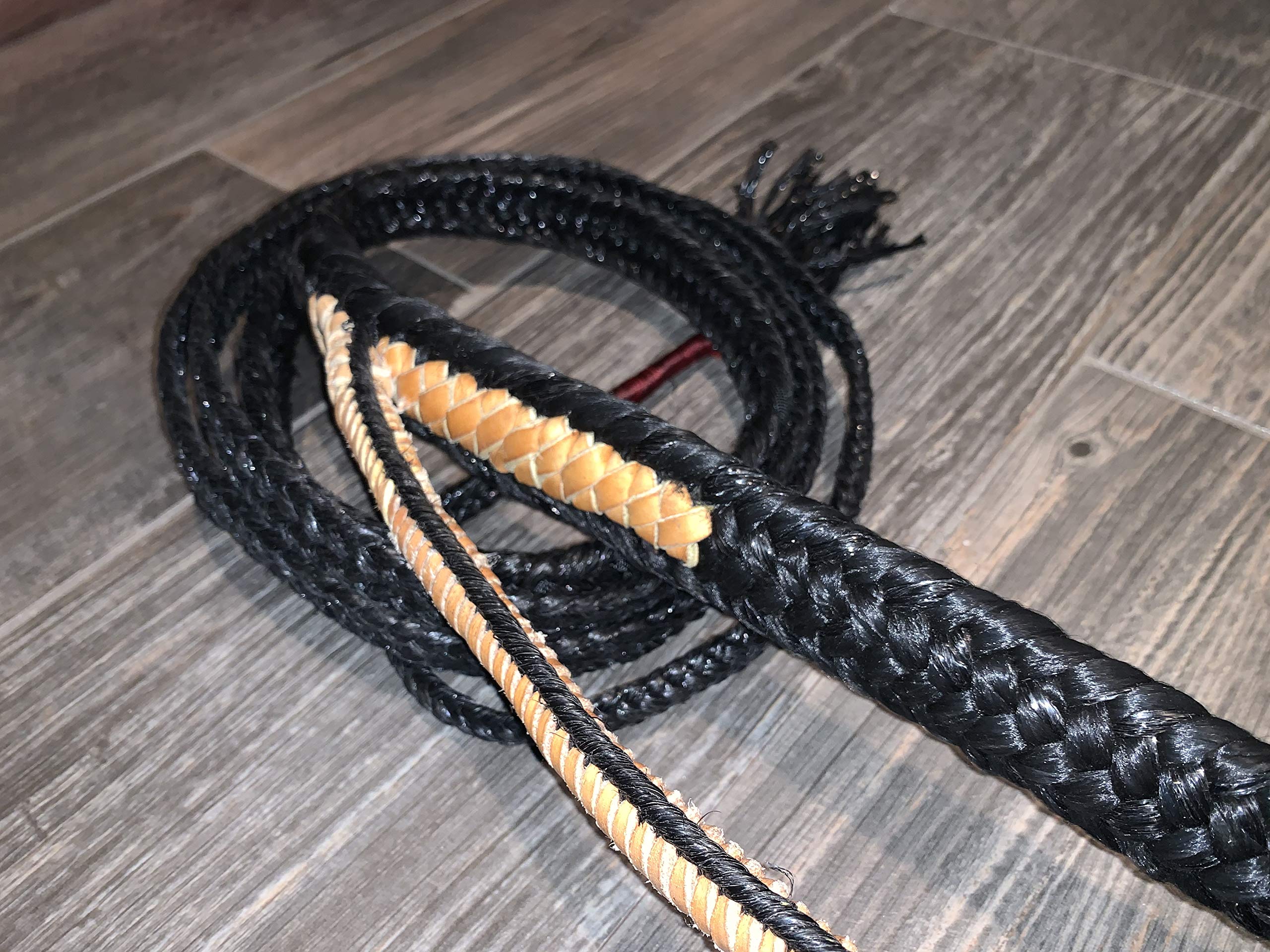 Bull Rope for Rodeo Riding - EPT Signature Black Pro 9/7 LH Soft 3/4 x 3/4 - 16' Professional Bull Riding Rope for Rodeo Competitions & Training - Perfect for Bull Riders & Rodeo Athletes