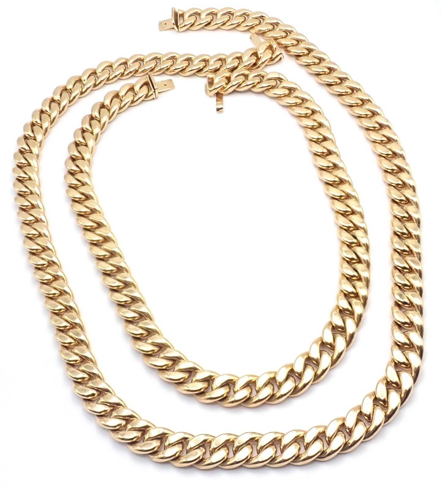 Authentic Bvlgari Bulgari 18k Yellow Gold Curb Link Long Necklace Set - Luxury Italian Jewelry for Women, Perfect for Weddings & Special Occasions