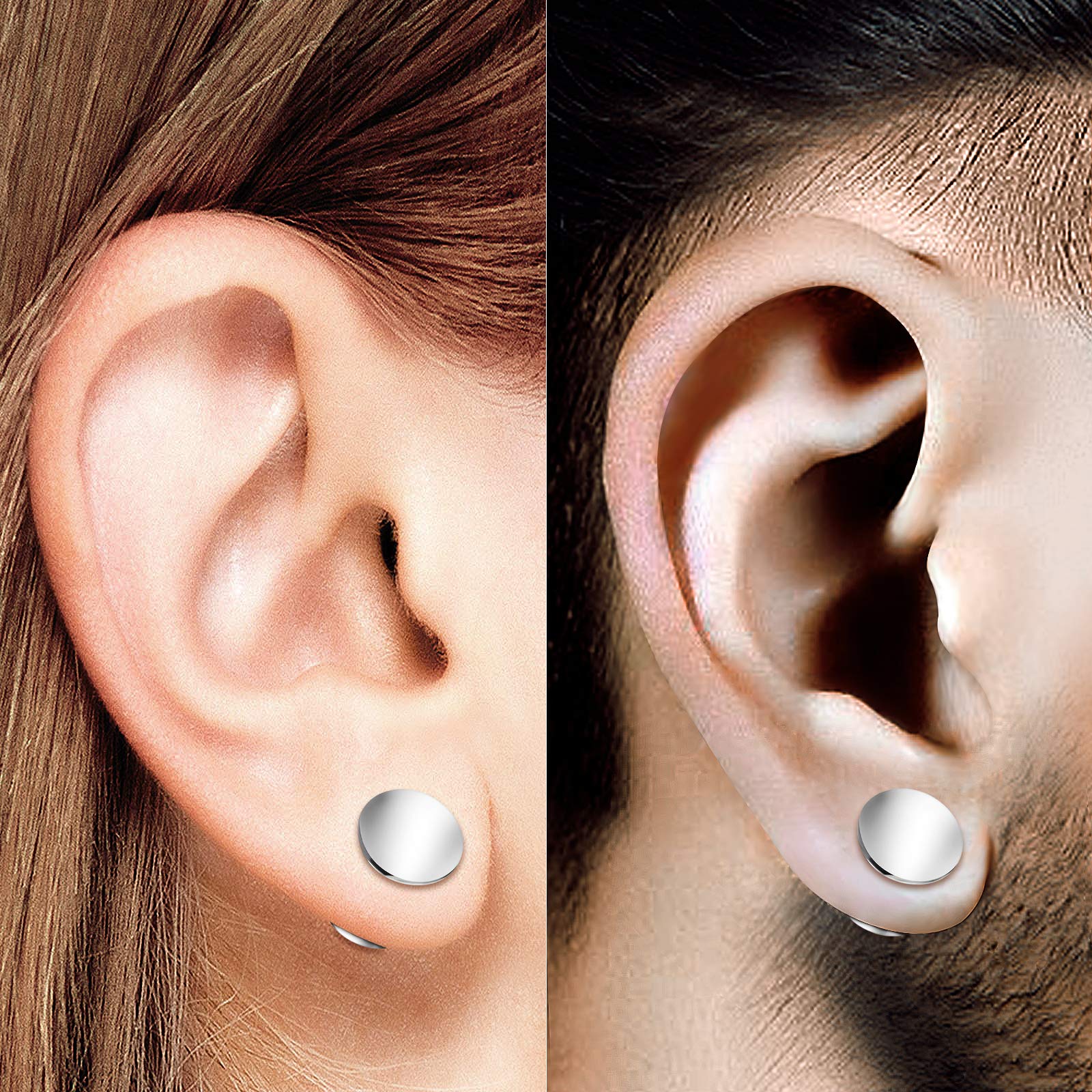 316L Surgical Steel Double Flared Ear Stretchers - Polished Solid Plugs for Ear Lobe Piercing - Perfect for Gauging, Stretching & Everyday Wear - Body Jewelry for Men & Women