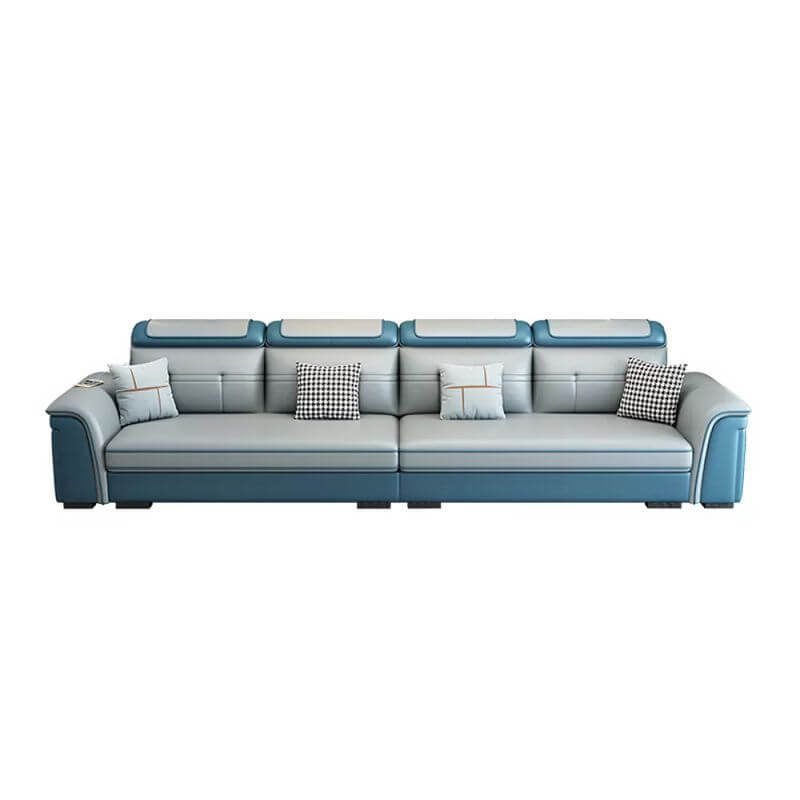 Farmhouse Style Modular Sofa for Living Room - Comfortable Sectional Couch with Pillow Armrests - Perfect for Family Gatherings & Cozy Movie Nights