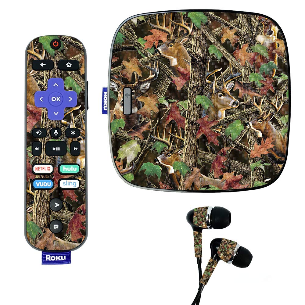 MightySkins Carbon Fiber Skin for Roku Ultra - Buck Camo | Protective Durable Textured Vinyl Wrap | Easy to Apply & Remove | Made in USA | Perfect for Home Theater & Gaming Setup