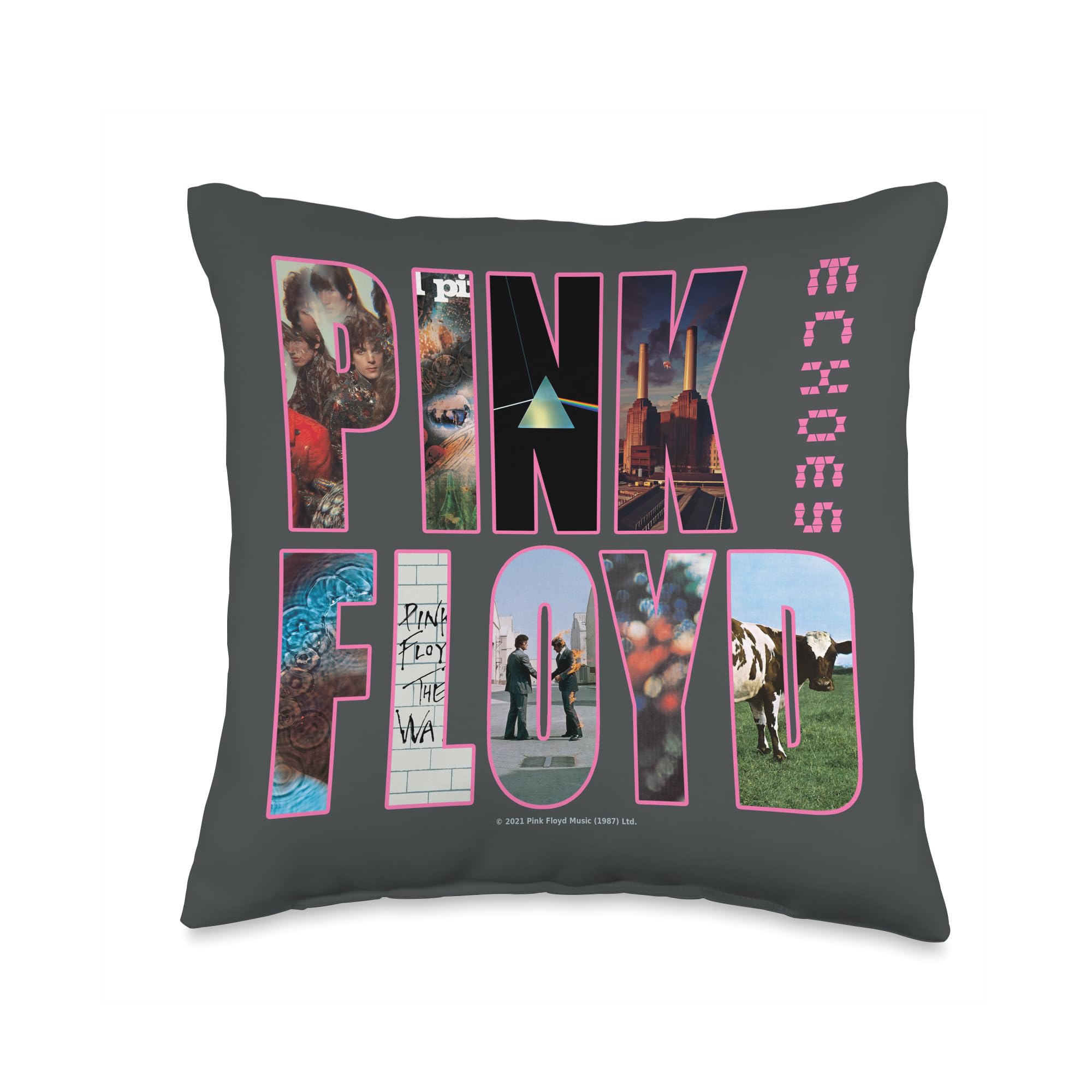 Pink Floyd Album Cover Throw Pillow - Soft Decorative Cushion for Bed, Sofa & Music Room Decor - Perfect Gift for Rock Fans