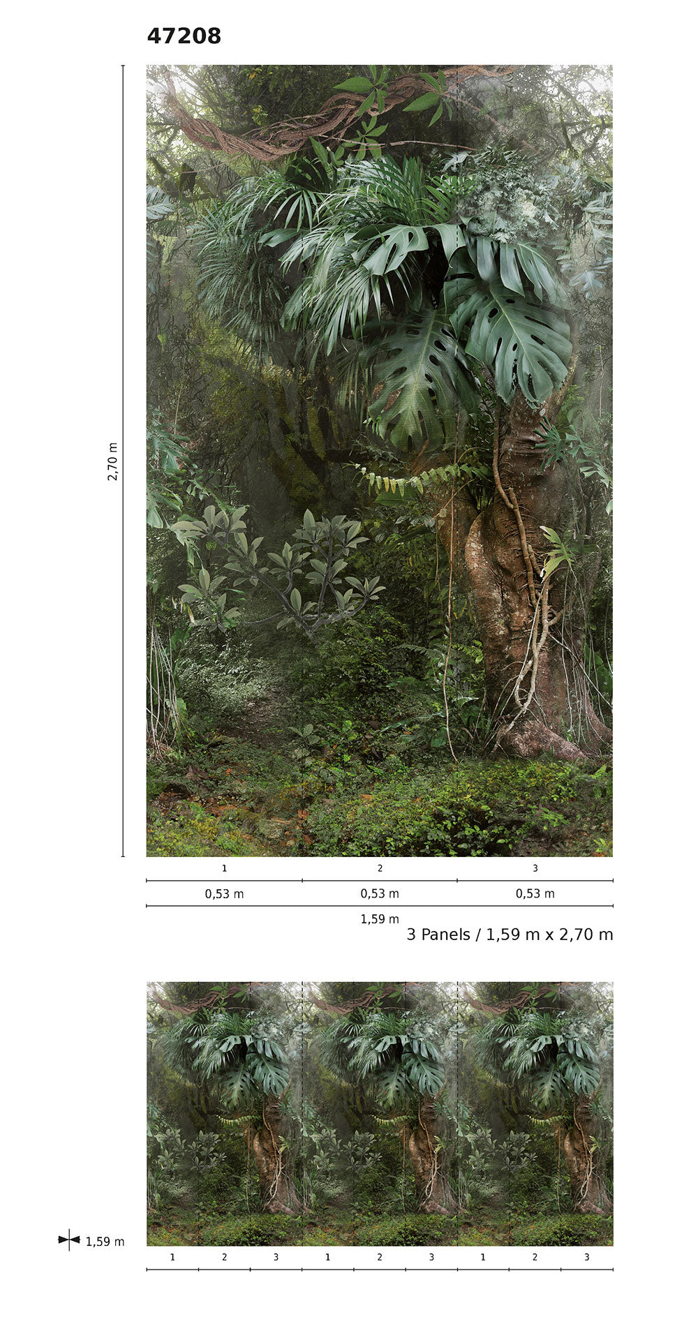 Smart Art Easy Amazon Jungle Wall Art - Tropical Rainforest Decor for Home & Office - Perfect for Living Room, Bedroom, or Jungle-Themed Nursery