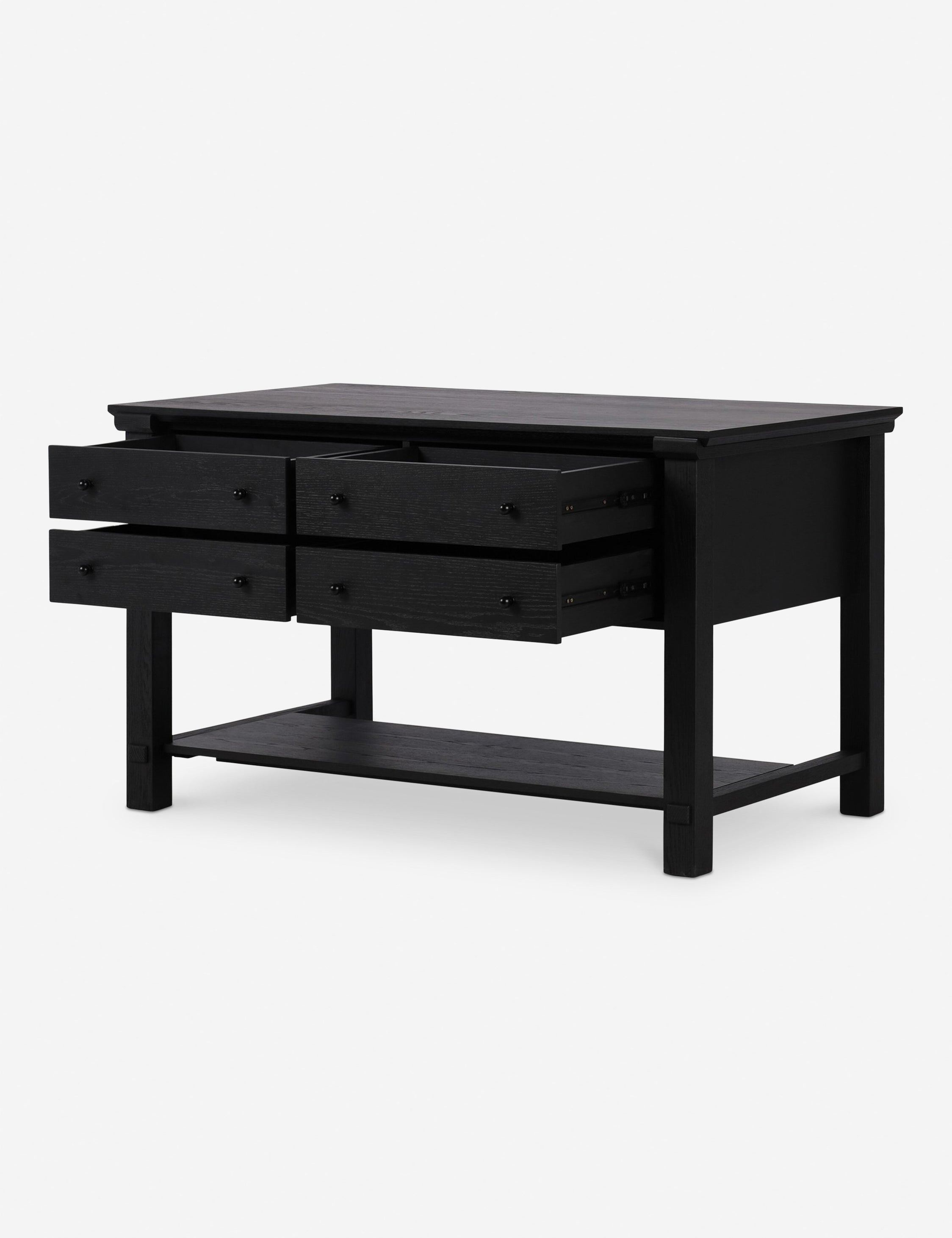 Burke Kitchen Island with Storage - Modern Rolling Kitchen Cart with Butcher Block Top for Small Spaces - Perfect for Meal Prep, Dining & Extra Counter Space in Apartments & Homes