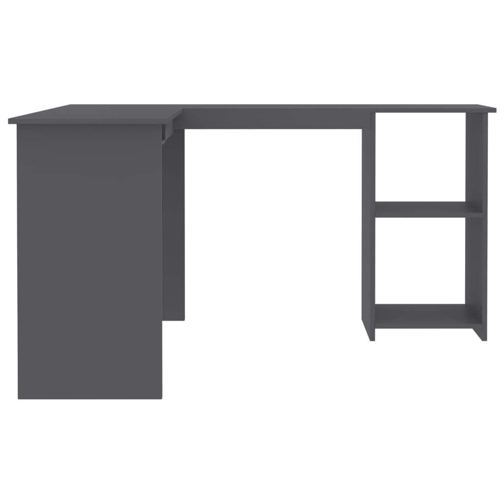 L-Shaped Corner Desk with 2 Open Shelves - 47.2