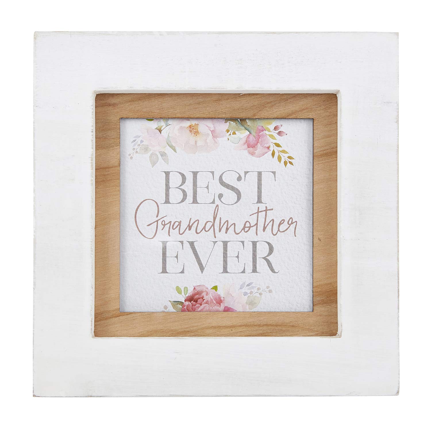 Creative Brands Heartfelt Collection - 7-Inch Square Natural Expressions Wood Framed Print for Grandmother | Perfect Gift for Mother's Day, Birthday & Home Decor