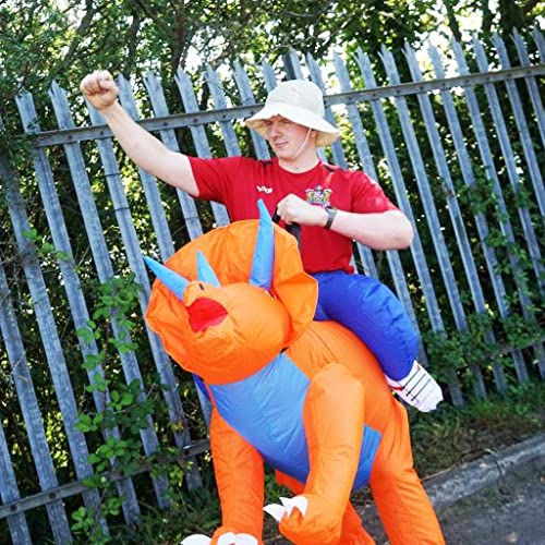 Jurassic Dinosaur Triceratops Inflatable Costume for Adults - One Size Fits Most | Perfect for Halloween Parties, Cosplay Events & Themed Celebrations
