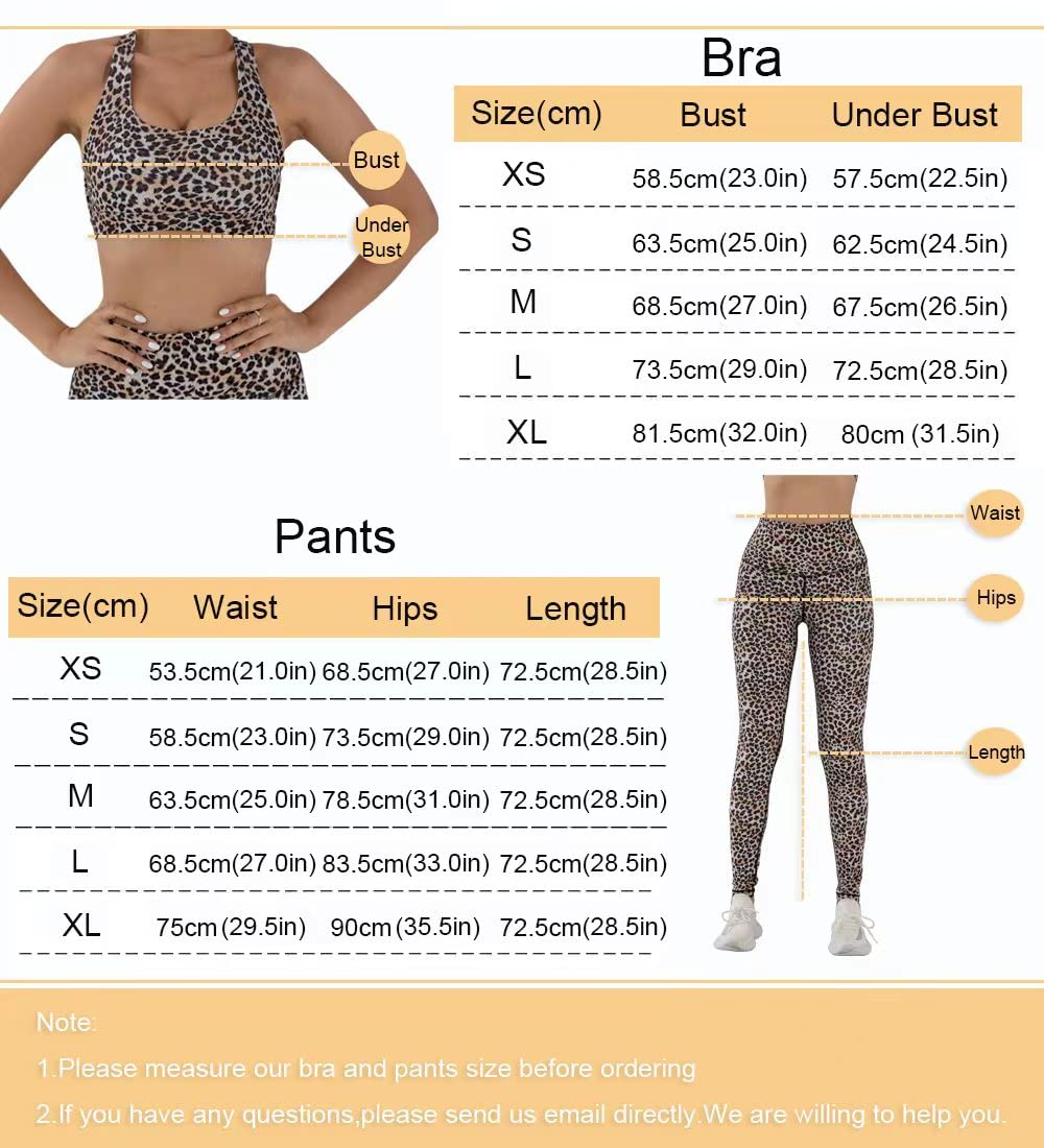 2-Piece Women's Workout Sets - High Waist Yoga Pants with Sports Bra & Crop Top for Gym, Running, Yoga & Fitness | Breathable Activewear for Women's Exercise & Training