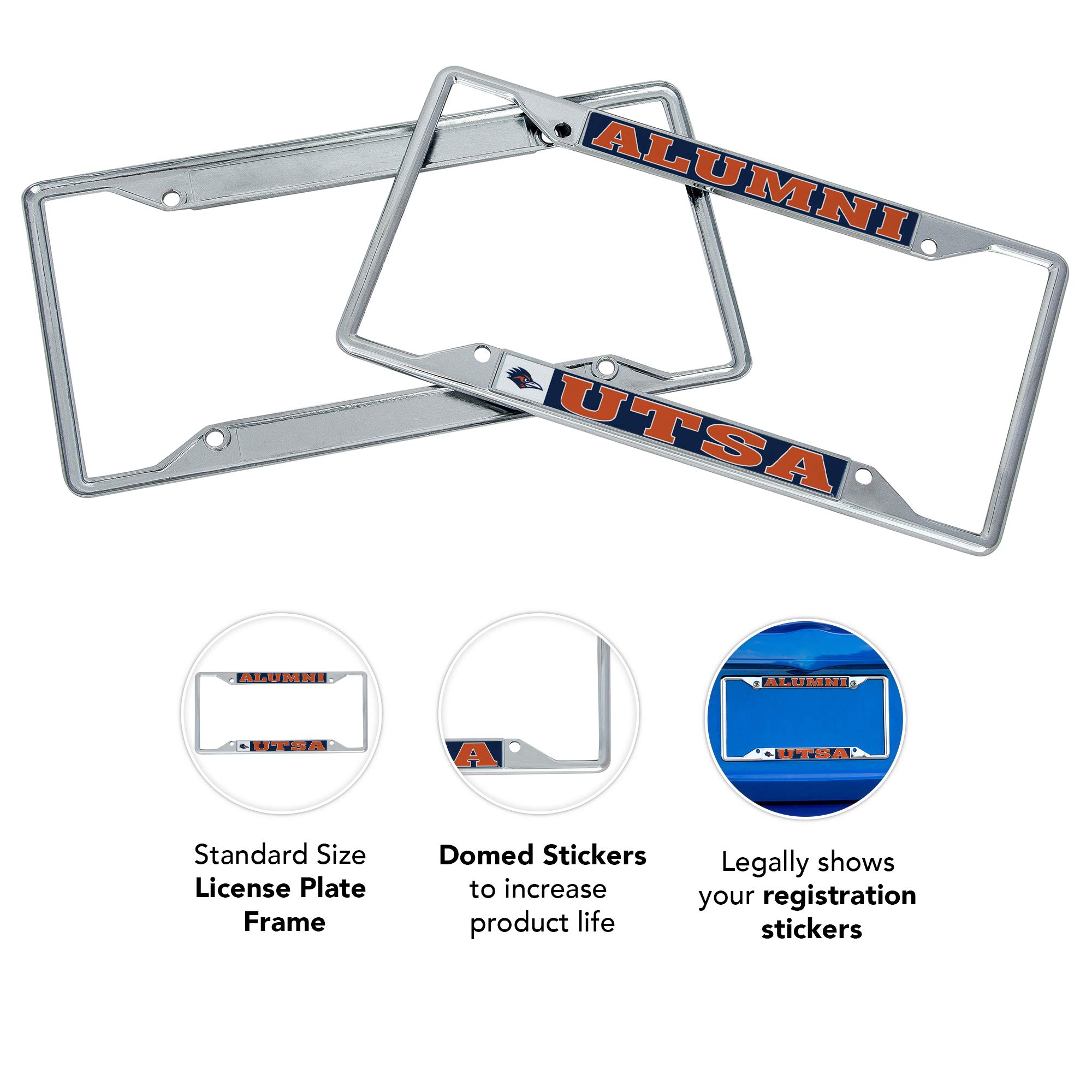 UTSA Roadrunners Metal License Plate Frame - University of Texas at San Antonio Alumni Car Accessories for Front or Rear Bumper | Perfect for Graduation Gifts, Alumni Pride & School Spirit