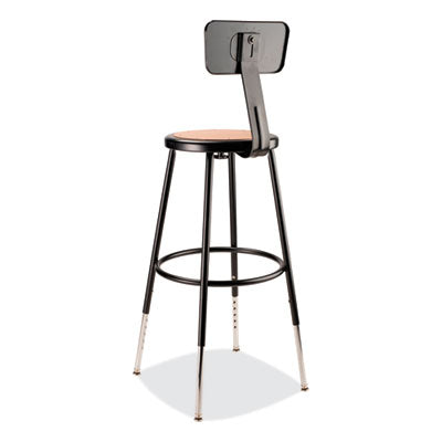 NPS 6200 Series Heavy Duty Adjustable Stool with Backrest - 25