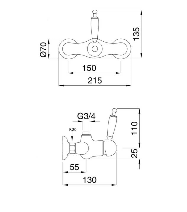 Oxford Thermostatic Shower Mixer in Bronze - Modern Bathroom Faucet for Luxurious Spa Experience at Home