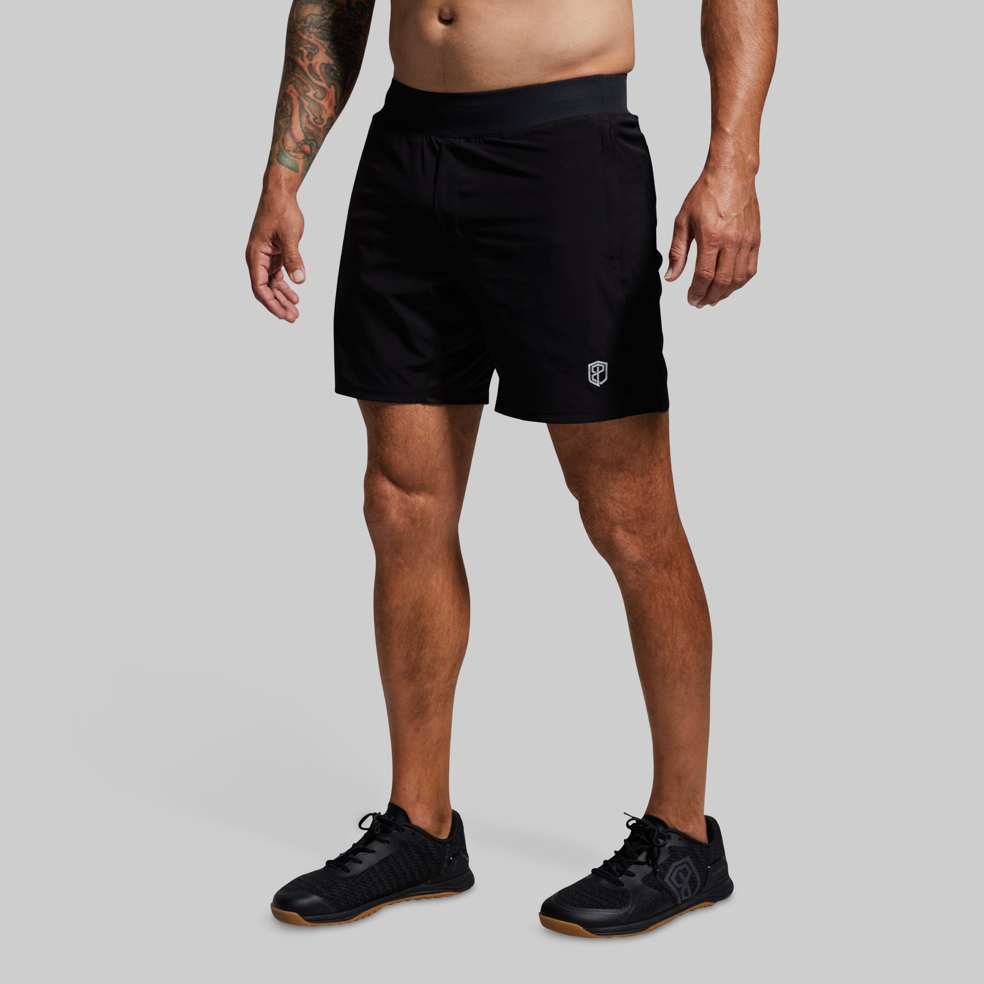 Versatile Compression Shorts for Men - 7-Inch Workout Running Gym Shorts (Black) - Perfect for Training, Jogging & Active Lifestyles