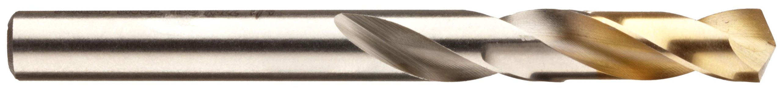 High Speed Steel A0228.8 Screw Machine Drill Bit - Bright/TiN Coating, 0.3465