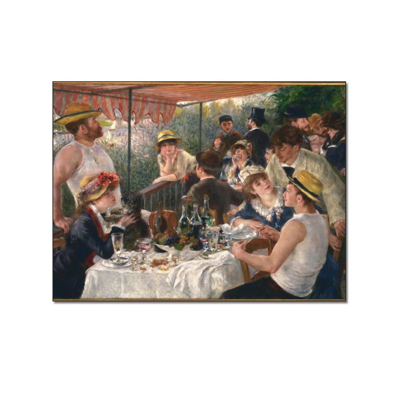 Vintage Pierre Auguste Renoir Boat Party Luncheon Oil Painting Canvas Wall Art Poster - 24x32 Inch (60x80cm) Unframed, Perfect for Bedroom & Living Room Decor | Home Office & Gallery Wall Display