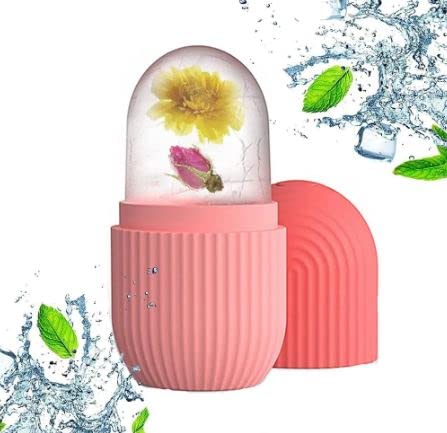 JRS TRADERS Upgraded Ice Roller for Face & Eyes - Cooling Facial Massage Tool with Silicone Ice Mold | Reduce Puffiness & Dark Circles | Perfect for Skincare Routine & Morning Depuffing