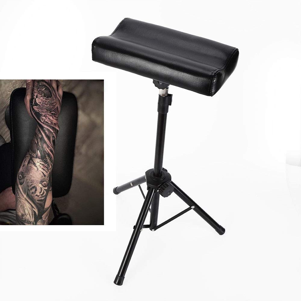 **Heavy Duty Adjustable Tattoo Tripod Stand (70-100cm) - Portable Iron Arm & Leg Rest with Sponge Cushion for Tattoo Studio & Home Use**