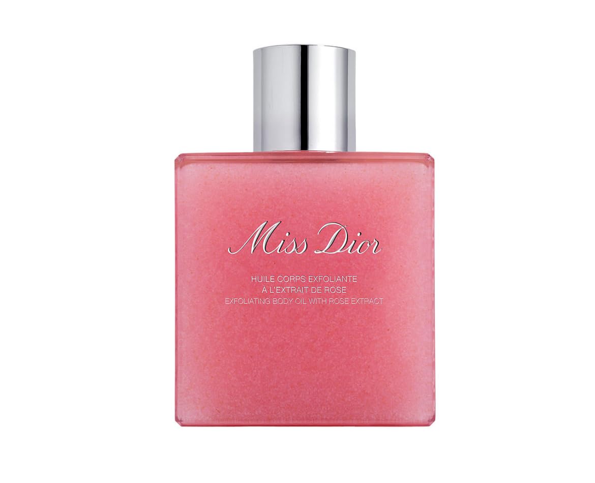 Organic Exfoliating Body Oil with Rose Extract - 5.9 oz | Hydrating & Nourishing Dry Skin | Perfect for Post-Shower Moisturizing & Spa Day Self-Care