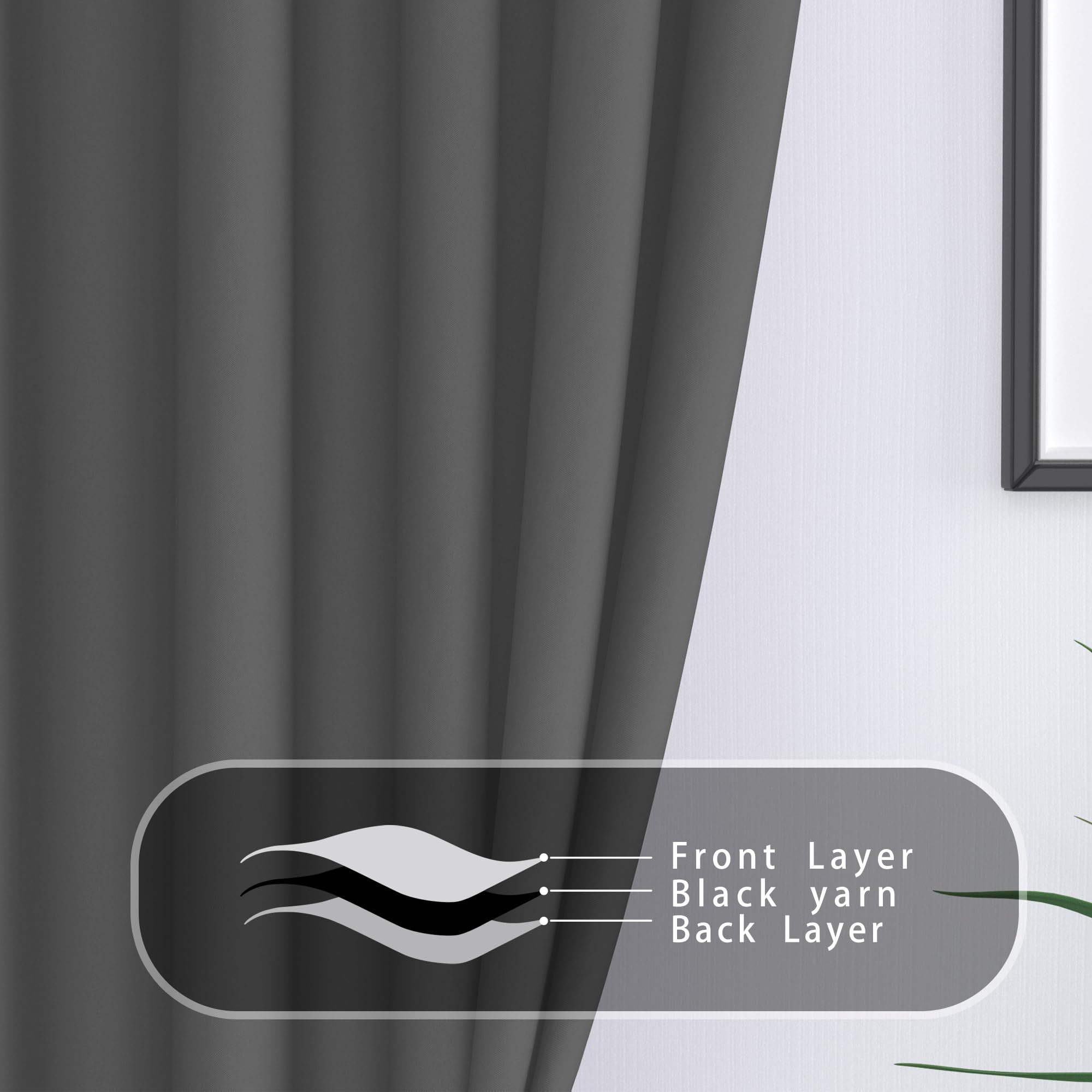 Blackout Tier Curtains - 30 Inch Room Darkening Window Treatment for Kitchen, Bathroom & Basement - Grey Triple Weave Cafe Curtains with Rod Pocket (Set of 2 Panels) - Perfect for Over Sink, Half Windows & Small Spaces