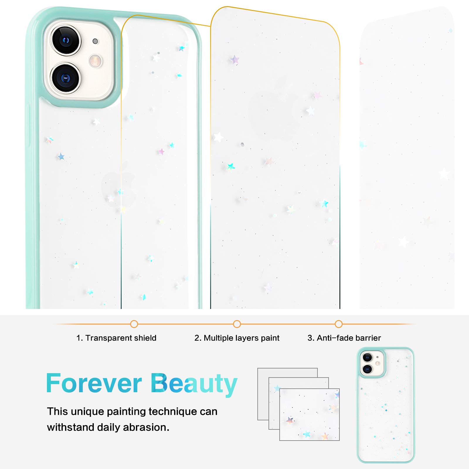 iPhone 12 Pro Case (6.1 Inch) - Military Grade Drop Tested, Shockproof Translucent Hard PC Back Cover | Perfect for Everyday Protection, Outdoor Activities & Travel