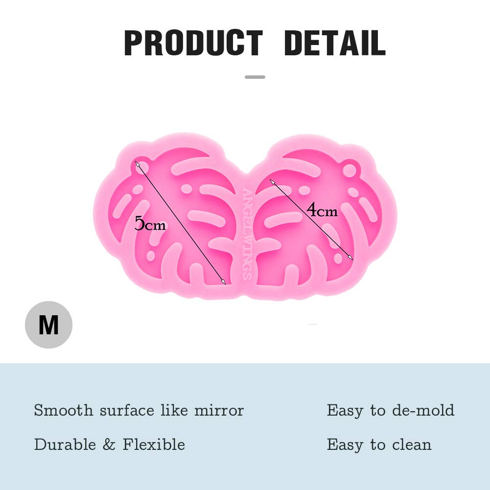 Leaf-Shaped Silicone Earring Molds for Resin Jewelry Making - Medium Size DIY Epoxy Resin Casting Molds for Women's Earrings, Pendants & Crafts - Perfect for Handmade Jewelry, Gifts & Home Decor Projects
