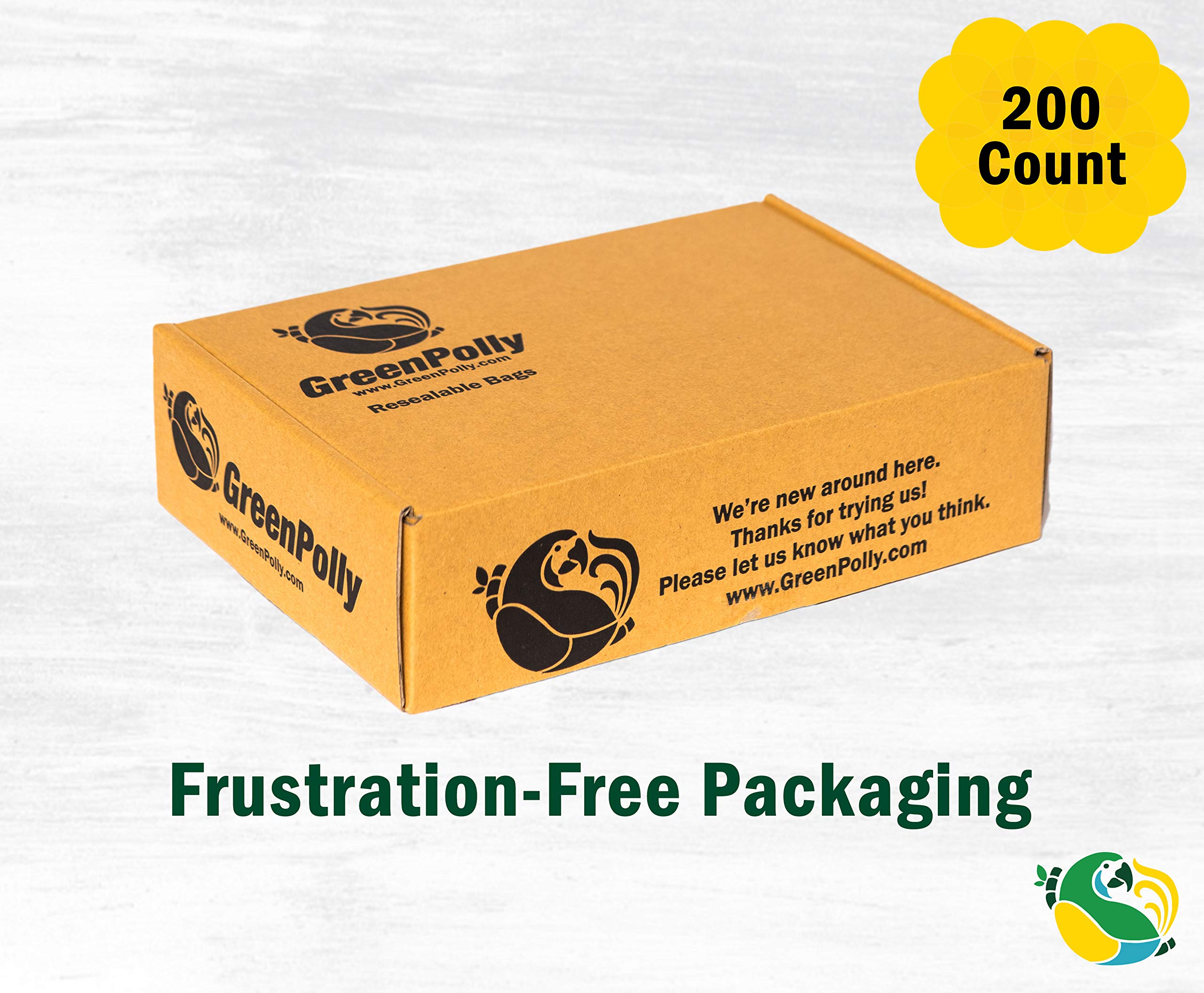 Resealable Snack Bags 200 Count - Eco-Friendly 100% Recycled Material | Perfect for School Lunch, Office Snacks, Travel & Everyday Storage | BPA-Free Food Storage Solution