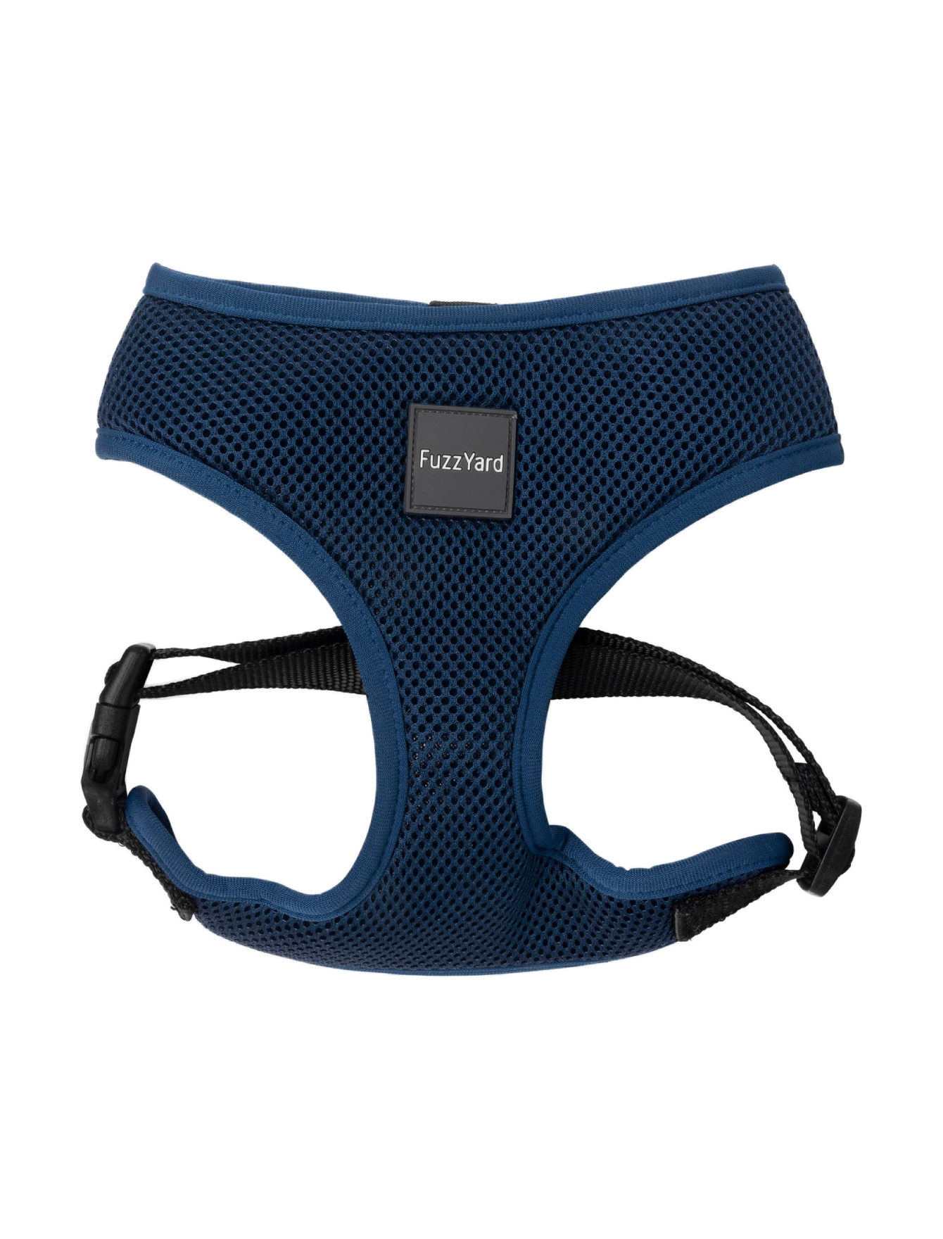FuzzYard Marine Blue Plain Dog Harness - Adjustable & Comfortable for Small, Medium & Large Dogs - Perfect for Walking, Hiking & Outdoor Adventures (5 Sizes)