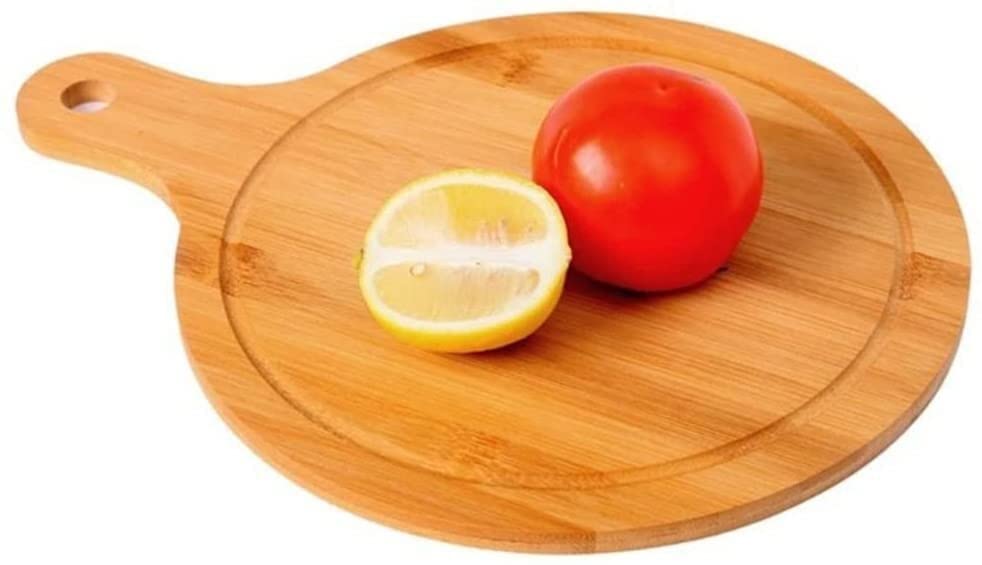 3-Piece Wooden Cutting Board Set - Durable Chopping Board for Fruits, Pizza, Bread with Handle & Hangable Design - Perfect for Kitchen, BBQ, Picnics & Food Prep