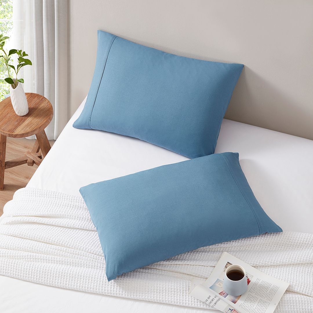 Premium Bamboo & Linen Pillowcase Set - 2 Pack Hypoallergenic & Breathable Bedding for Cool Sleep - Perfect for Hot Sleepers & Allergy Sufferers - Home & Hotel Luxury Bedroom Essentials