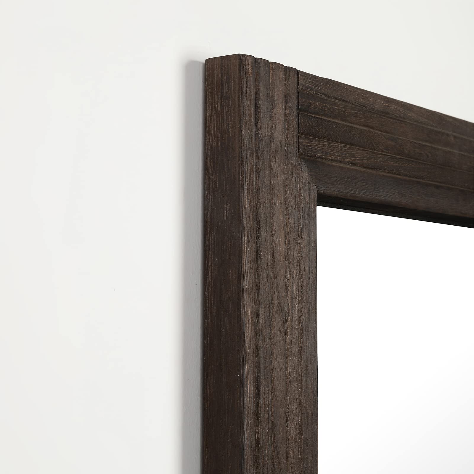 YOSOOT Handmade Wooden Wall Mirror - Rustic Farmhouse Bathroom Vanity Mirror with Solid Wood Frame, Vertical or Horizontal Hanging - Perfect for Bathroom Decor, Bedroom Vanity & Farmhouse Wall Art