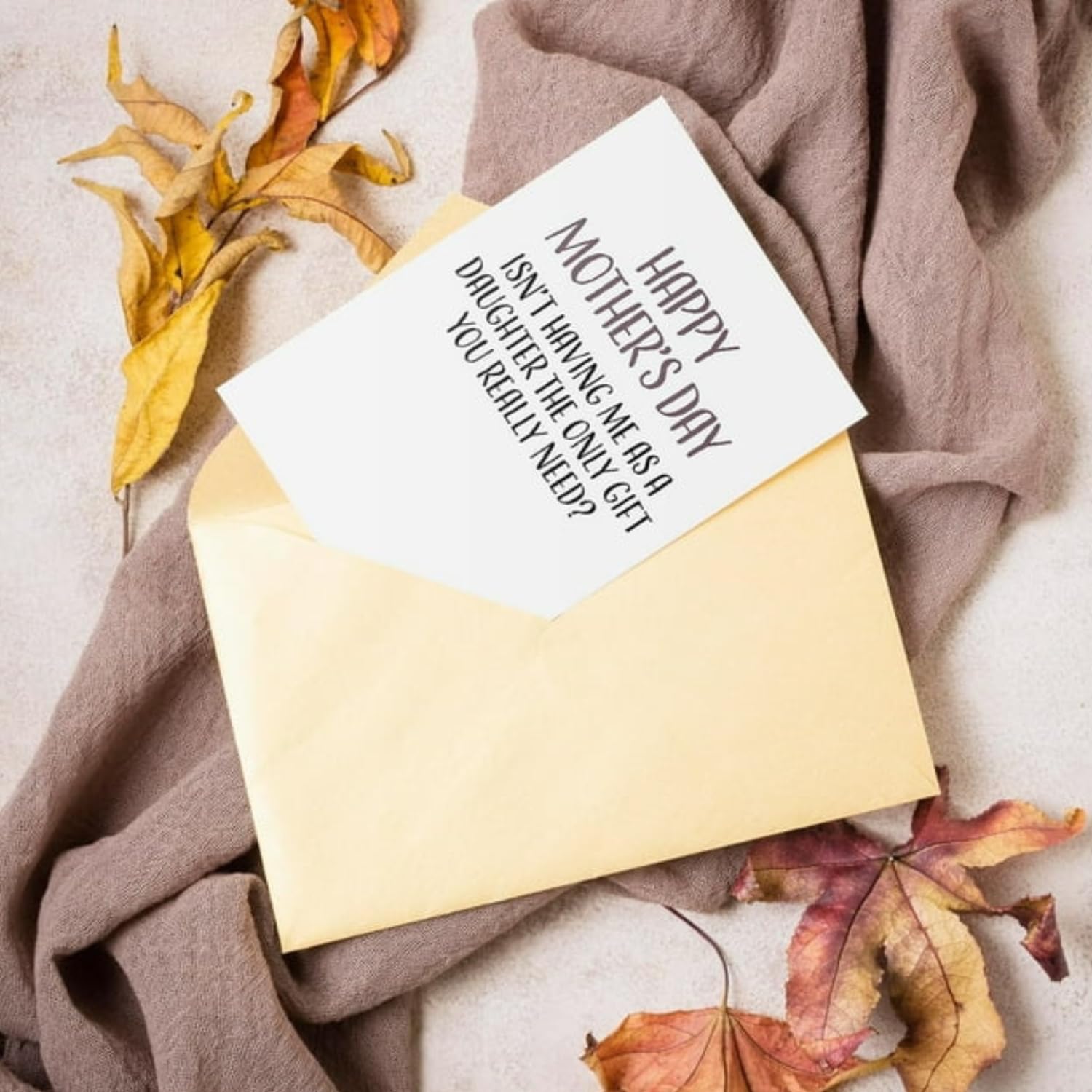 Funny Mother's Day Card From Daughter - Blank Inside for Mom - Gift Idea
