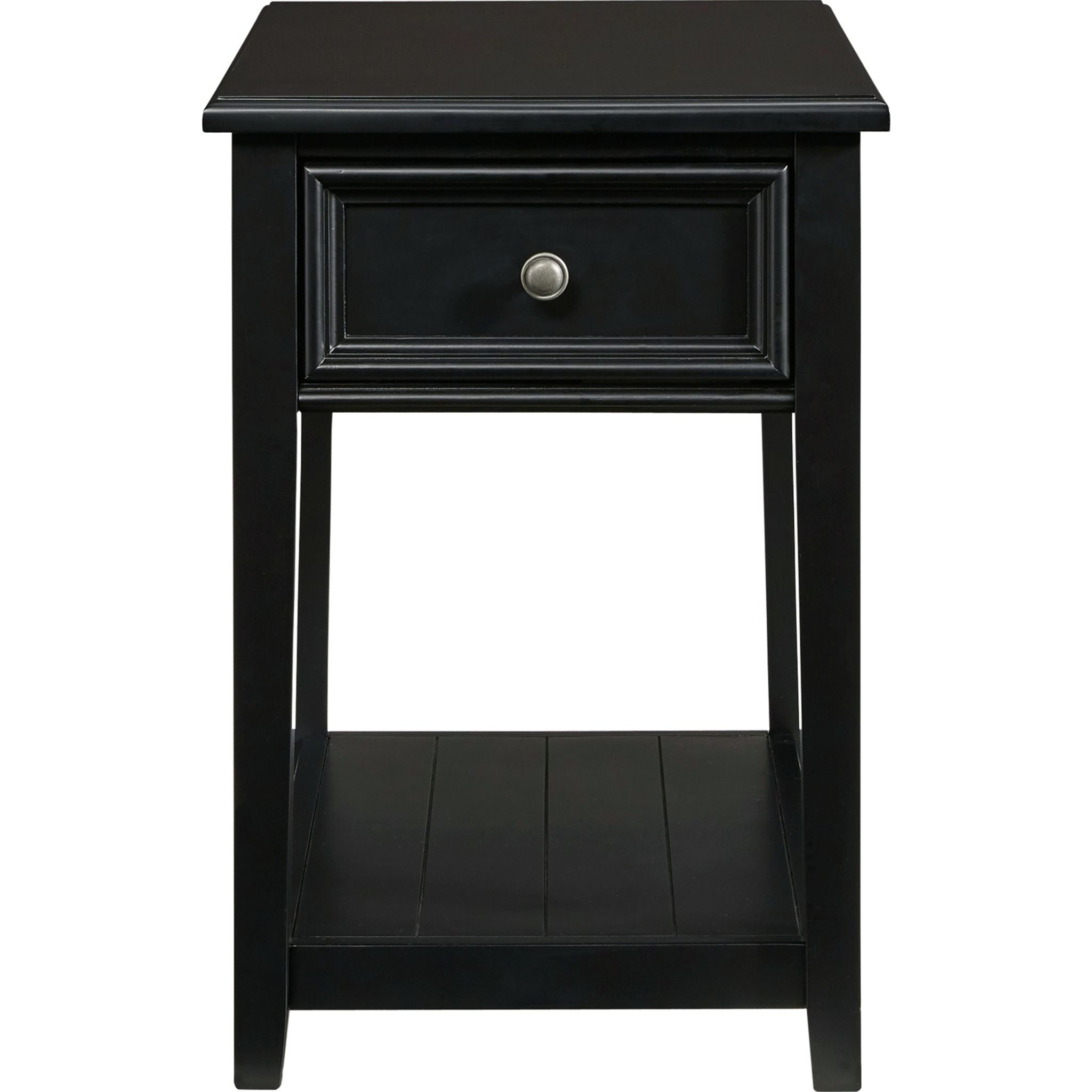 Beckincreek Modern End Table - Black Nightstand for Living Room, Bedroom, or Office - Small Side Table with Sturdy Metal Frame & Sleek Design