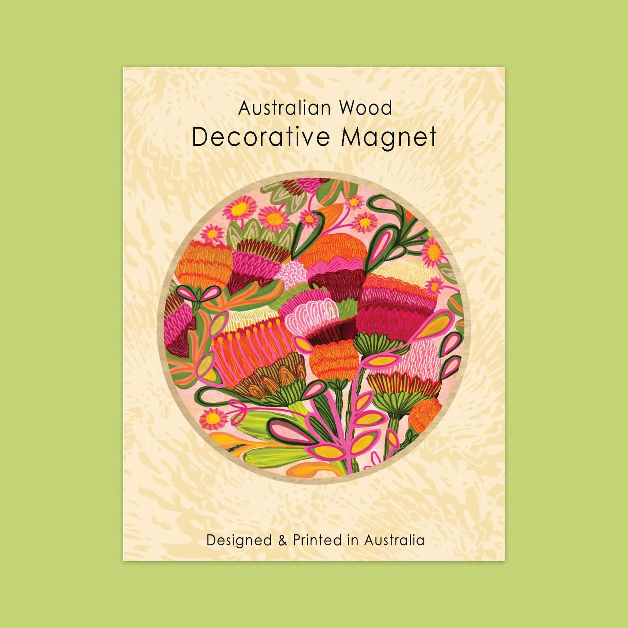 Rosella & Proteas Magnetic Flower Set - Refrigerator Magnets for Kitchen Decor, Office Whiteboard, and DIY Craft Projects