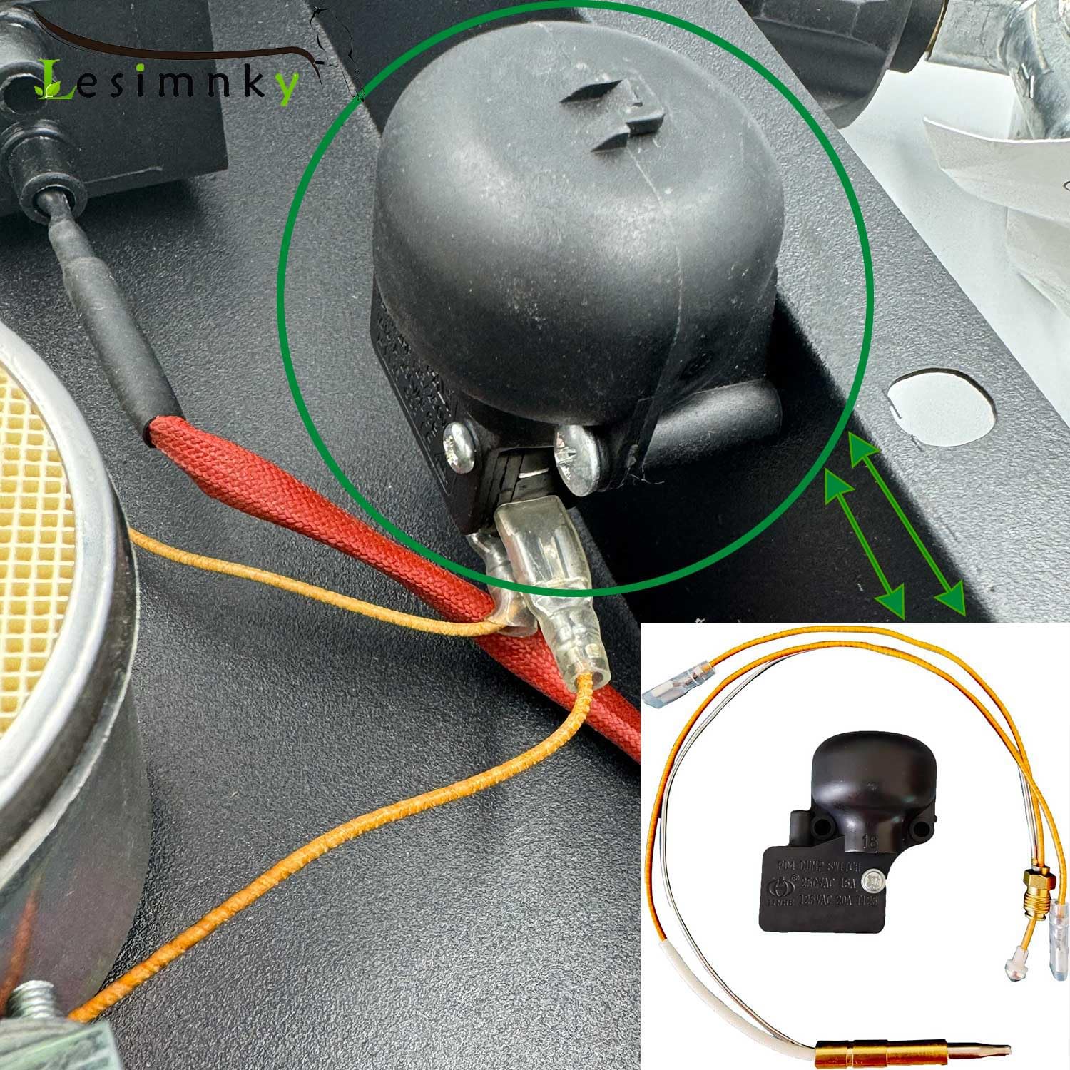 Outdoor Heater Replacement Parts - 2 Pack Thermocouple & Anti-Tilt Switch Kit for Gas Patio Heaters | Durable Safety Repair Accessories | Perfect for Backyard, Deck & Outdoor Dining Areas