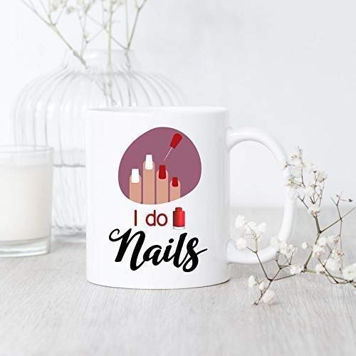 I Do Nails 11OZ Coffee Mug - Perfect Gift for Nail Technicians & Coffee Lovers - Great for Salons, Home Use & Office
