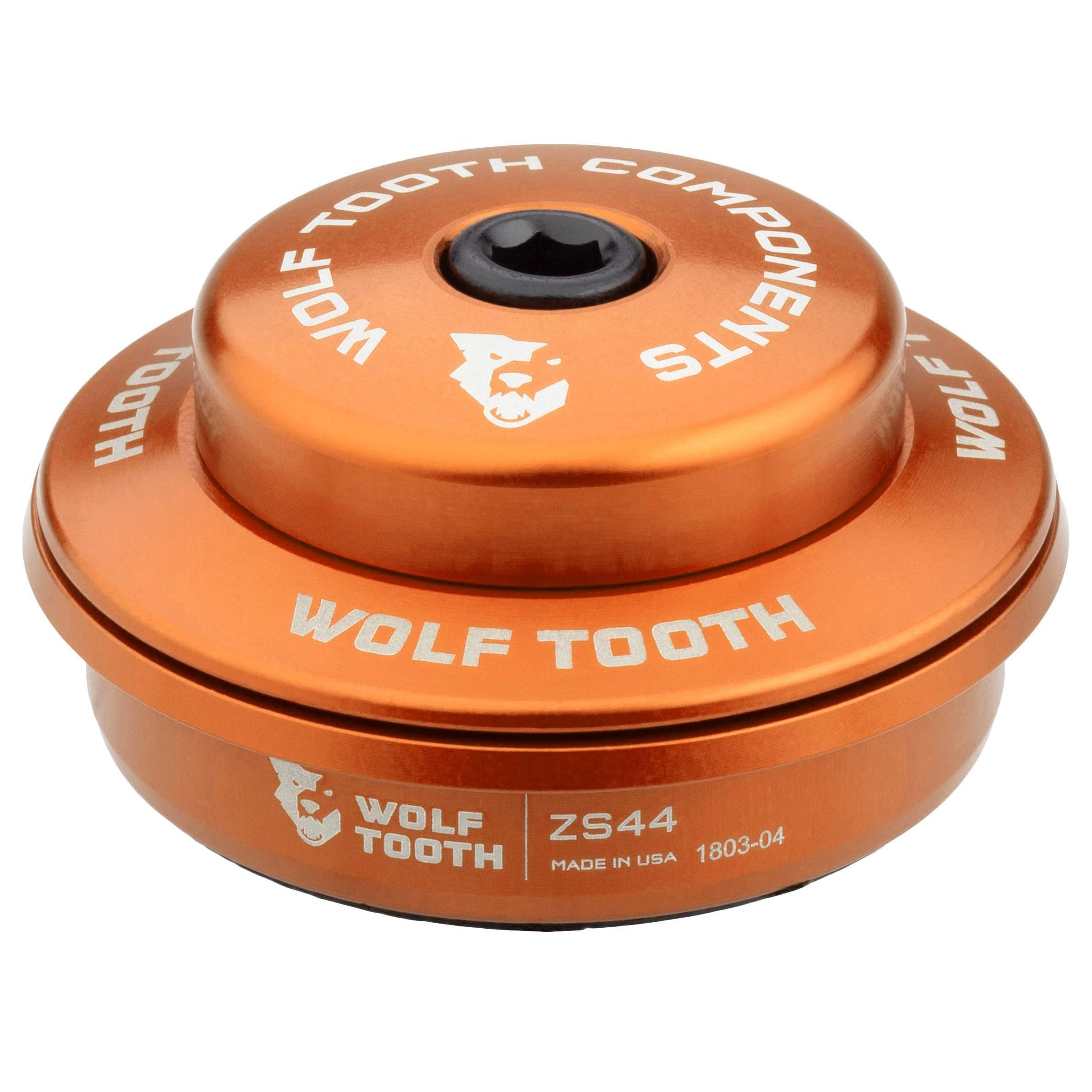 Wolf Tooth Premium Zero Stack (ZS) Headset - Lightweight MTB & Road Bike Headset for Smooth Steering - Perfect for Trail Riding, Commuting & Performance Cycling