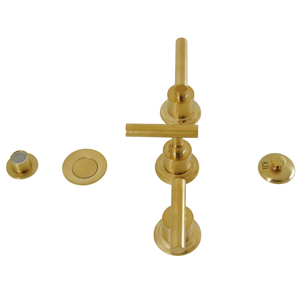 Kingston Brass KB6321CML Manhattan Three Handle Bidet Faucet - Chrome Finish, Modern Bathroom Fixture for Toilet & Bidet Combo, Easy Installation, Durable Brass Construction | Perfect for Home, Hotel, and Spa Bathrooms