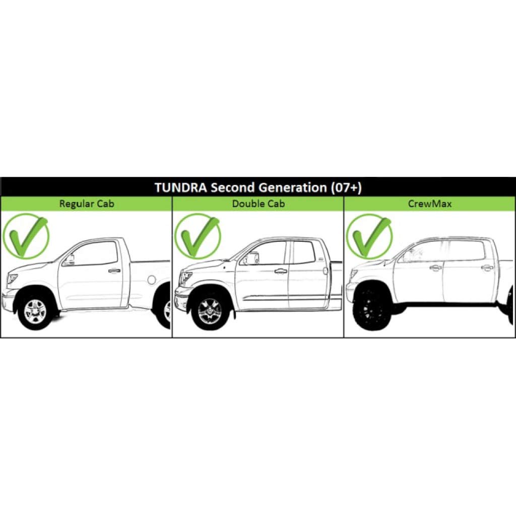 Toyota Tundra Interior Door Handle Front & Rear Driver Side Silver Lever (2007-2018) with Door Lock Button - Compatible with All Submodels | Replacement Part for Car Door Repair & Upgrade