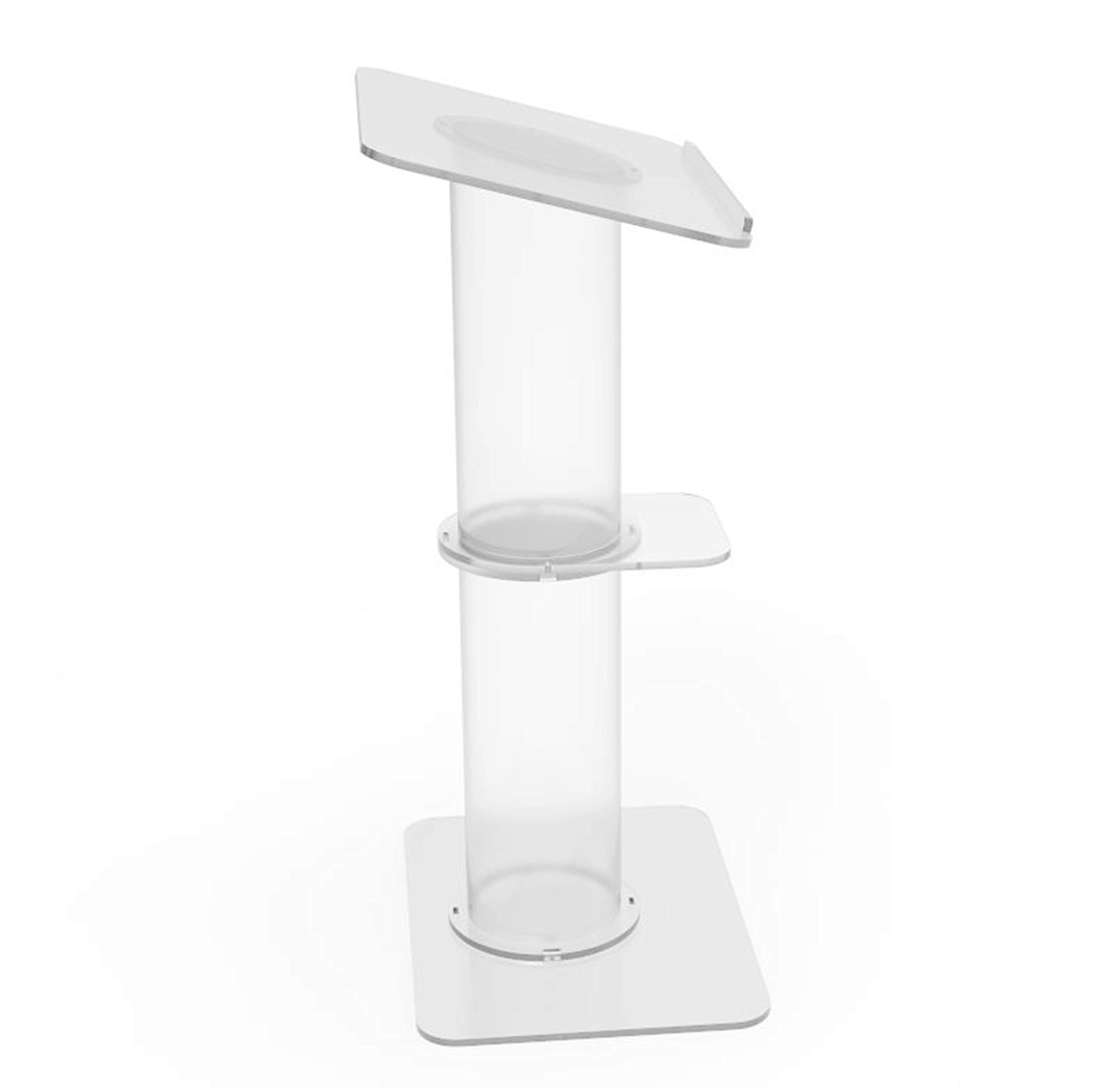FixtureDisplays® Clear Acrylic Podium - 23.3