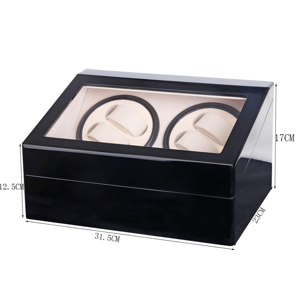 Premium 4+6 Watch Winder Box - Automatic Double Head Electric Watch Winder with Piano Paint Finish | Perfect for Rolex, Omega & Luxury Watch Storage | Ideal Gift for Watch Collectors & Office/Home Display