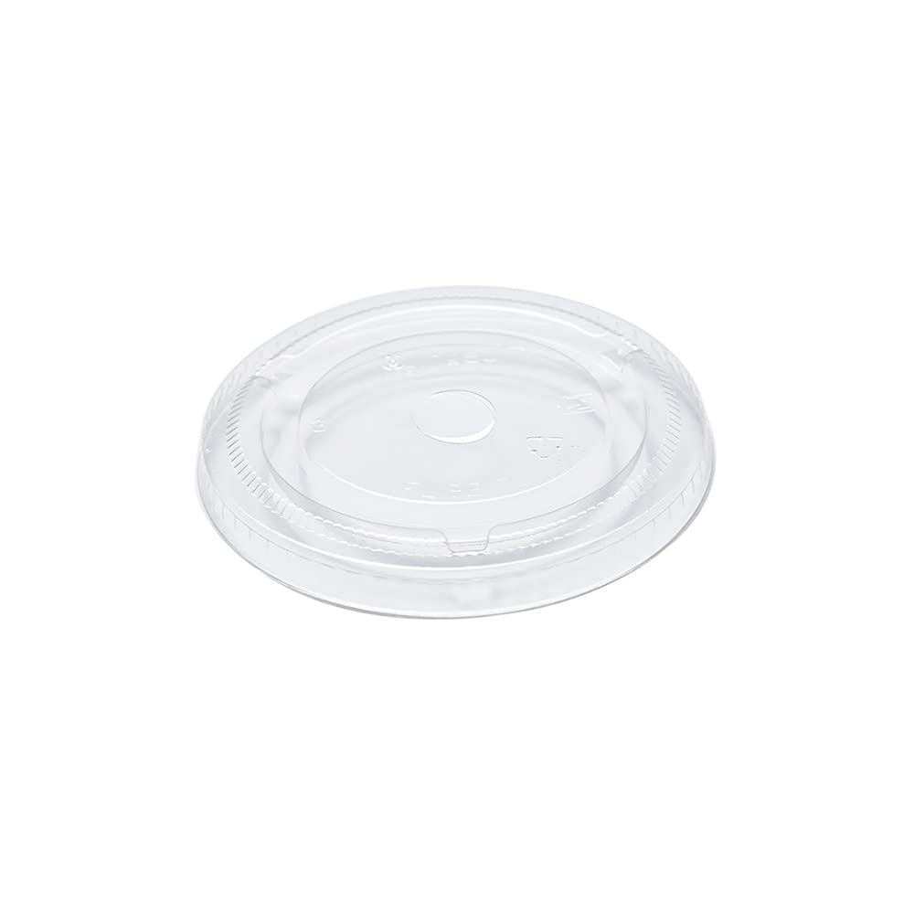 9 oz. Flat CPLA Lids - 1,000 Count Case | Eco-Friendly Compostable Coffee Cup Lids for Hot Beverages | Perfect for Coffee Shops, Cafes & Takeout Services