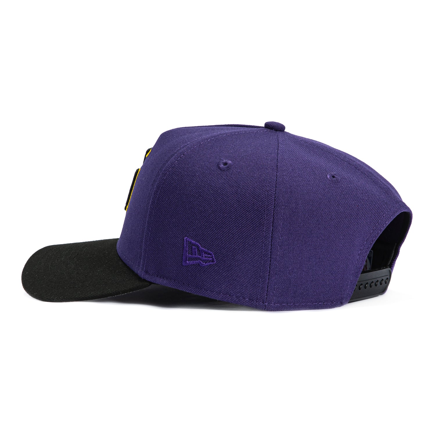 New Era 9Forty A-Frame Los Angeles Lakers Snapback Cap - Purple & Black Motion Hat for Men | NBA Basketball Fan Gear, Streetwear Fashion Accessory, Game Day Outfit