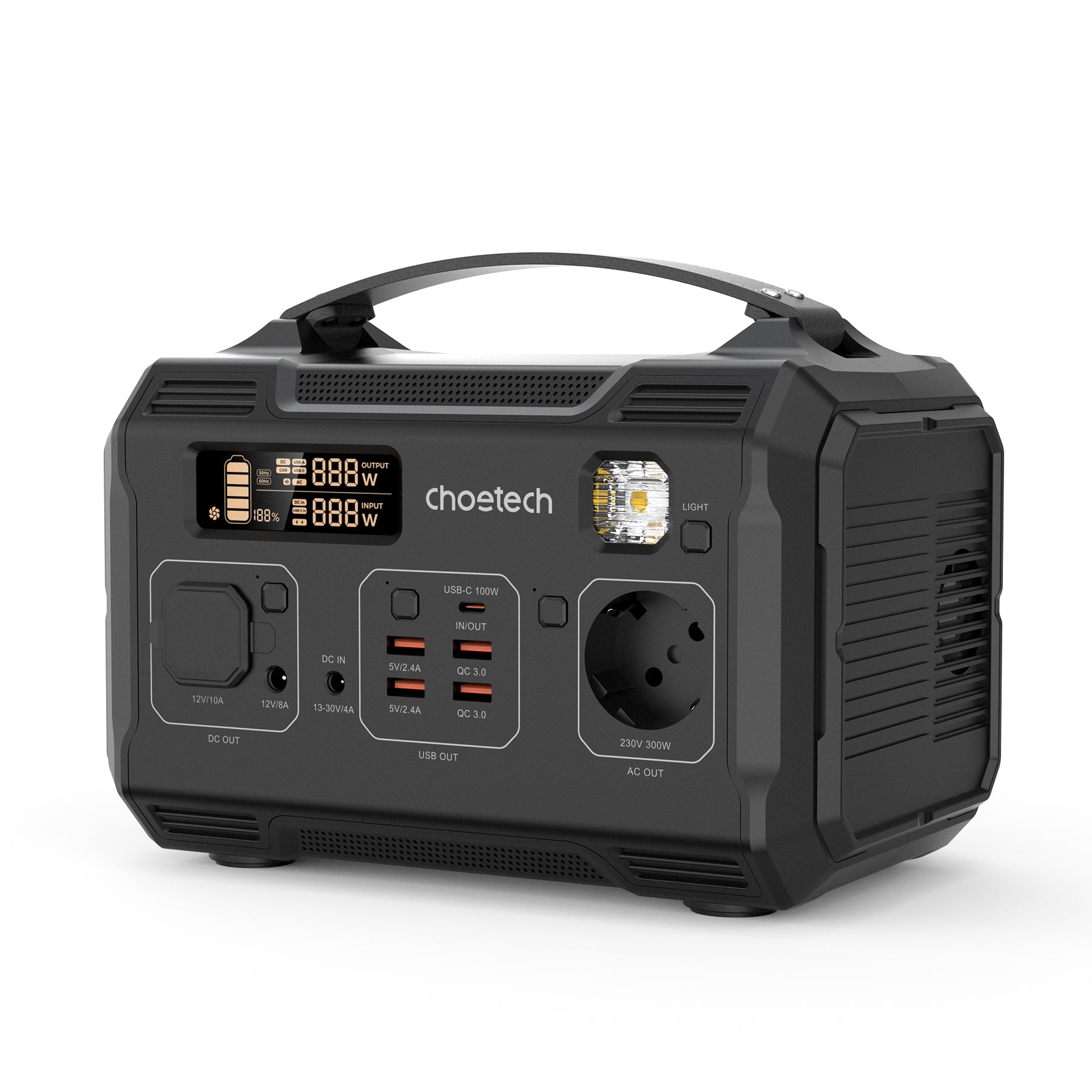 Choetech 300W Portable Power Station - Compact Solar Generator for Camping, Outdoor Adventures & Emergency Backup Power