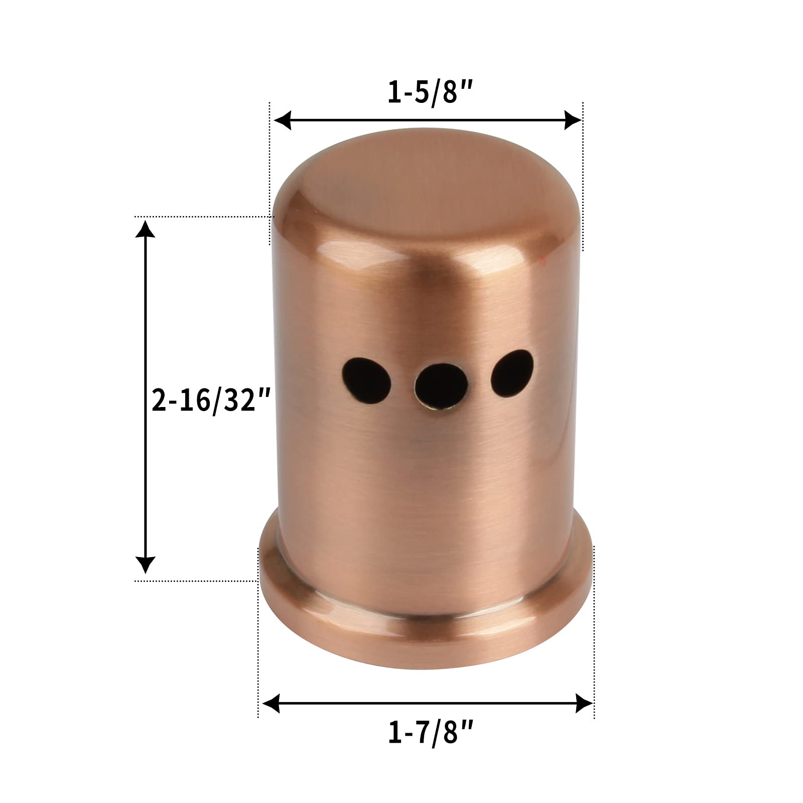 Akicon Copper Kitchen Dishwasher Air Gap Cap - Premium Copper Replacement Cover for Sink & Dishwasher (AK105AC) - Perfect for Kitchen Remodeling & Plumbing Upgrades